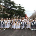 La comparsa de la Ampa del Colegio Público San Claudio que ganó esta tarde el Carnaval de León