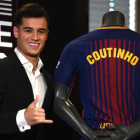 Philippe Coutinho se ha mostrado muy sonriente durante su presentación como jugador del Barça.