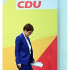 Annegret Kramp-Karrenbauer tras su renuncia.