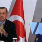 Erdogan, primer ministro turco, ayer en Ankara.