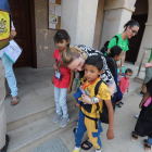 Niños saharauis a su llegada a Camponaraya esta semana sin incidencias. ANA F. BARREDO
