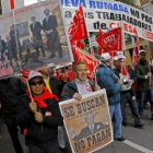 La manifestación recorrió ayer las calles del centro de Madrid.