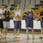 Las jugadoras del CB San José, durante un entrenamiento