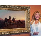 Imagen de archivo de Carmen Thyssen junto a la obra de Charles Winar ‘En busca del rastro’. ROBIN TOWNSEND