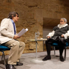 Imagen de uno de los momentos de la representación de ‘Entrevista a Cervantes’