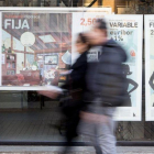 Promoción de hipotecas en una oficina bancaria de Barcelona.