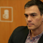 El líder del PSOE, Pedro Sánchez, el pasado 20 de diciembre en la sede del partido.