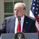 El presidente de Estados Unidos, Donald Trump, durante una rueda de prensa.