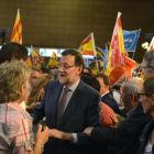 Rajoy, en un mitin en Barcelona, en la campaña de las municipales del 2015