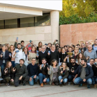 Los periodistas del Diario de Mallorca se concentran, este jueves, a las puertas del periódico en protesta por la incautación de material sobre el caso Cursach.