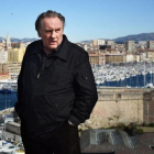 Gérard Depardieu, en Marsella, en la presentación de la segunda temporada de la serie de Netflix Marsella.