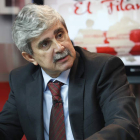 Juan Francisco Marín, ayer durante el Filandón, el programa organizado por Diario de León y La 8 de Televisión de León