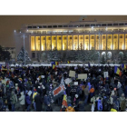 Manifestación contra el Gobierno en Bucarest.