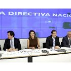 Alonso, Floriano, De Cospedal, Rajoy, Arenas y González Pons durante la reunión de la Junta Directiva Nacional del PP.