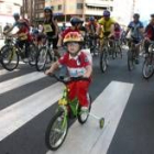 Más de trescientas personas recorrieron ayer Ponferrada en bici por la Semana de la Movilidad