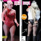 Imágenes de Lady Gaga en un concierto donde se observa su notable aumento de peso.