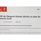 Web del PSOE de Ponferrada que desmiente al propio Olegario Ramón. DL