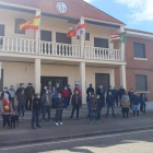 Protesta en Villamontán para la reapertura de los consultorios el 3 de octubre de 2020. DL