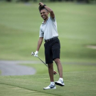 Barack Obama juega al golf en Kailua (Hawái), el pasado lunes.