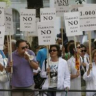 Un momento de la manifestación que recorrió ayer las calles de Madrid.
