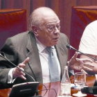 Jordi Pujol en la comparecencia ante la comisión del Parlament.