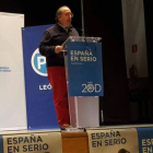 Eduardo Fernández, ayer en Benavides de Órbigo.