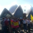 El grupo de jóvenes leoneses que acudió a Sídney a ver al Papa