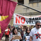 Imagen de una de las múltiples manifestaciones contra la línea