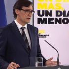 El ministro Salvador Illa tras su reunión con los representantes autonómicos. DL
