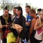 Turistas rusos, en el aeropuerto de Sharm el Sheij.
