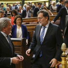 El presidente del Gobierno en funciones, Mariano Rajoy, este jueves en el Congreso.