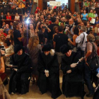 El Paraninfo de la Universidad de Valencia, ocupado por los manifestantes contra los recortes.