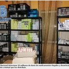 Los medicamentos ilegales decomisados por la policía en la operación