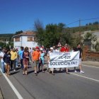 Una de las manifestaciones de los vecinos para exigir los arreglos en la carretera.