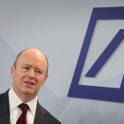 El copresidente del Deutsche Bank, John Cryan, en la sede de la entidad, en Fráncfort.