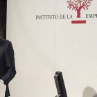 Mariano Rajoy en la clausura del acto del Instituto de la Empresa Familiar celebrado en Madrid.