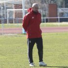 Claudio, durante un entrenamiento de la Deportiva en el Colomán Trabado.