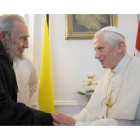 Fidel Castro y Benedicto XVI durante su encuentro.