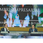 El presidente de la CEOE, Antonio Garamendi, con Rafael del Pino, presidente de Ferrovial. CEOE