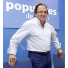 El senador del PP, Luis Aznar, durante su comparecencia.