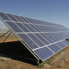 Imagen de una planta solar de la provincia de León. L. DE LA MATA