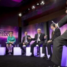 El director gerente del FMI, Dominique Strauss-Kahn, interviene en un debate en la BBC.