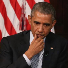 El presidente Obama participa en una conferencia sobre la pobreza en la Universidad de Georgetown.