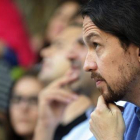 El secretario general de Podemos, Pablo Iglesias, en un acto en Toledo el pasado domingo.