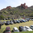 Párking provisional de Las Médulas, en una foto de archivo. LDM