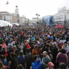La manifestación del 15M a su llegada a la Puerta del Sol.