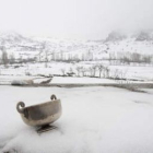 La famosa copa concejil de Pallide, en una imagen tomada el pasado invierno.