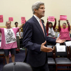 El secretario de Estado estadounidense, John Kerry, ayer, en el Senado.