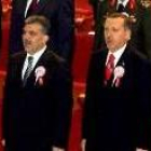 El presidente de Turquía Abdullah Gul junto al primer ministro Erdogan