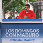 El presidente de Venezuela durante su programa semanal de televisión. EFE